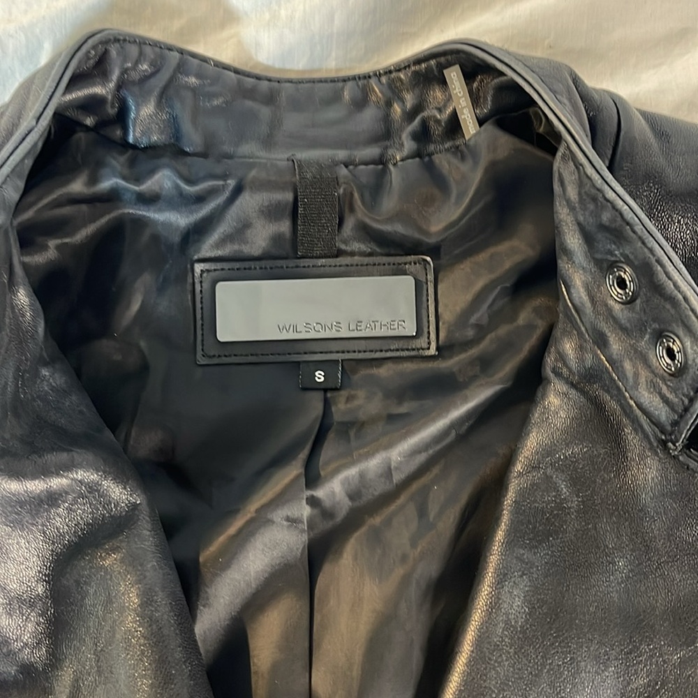Wilson Leather Motorcycle Style Jacket Size Small - Picture 3 of 11